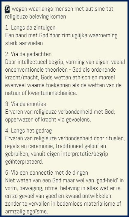 Geïnspireerd door de gedachten van Olga Bogdashina rond religie (in haar discussiegroep op het sociale nieuwsmedium Linkedin).